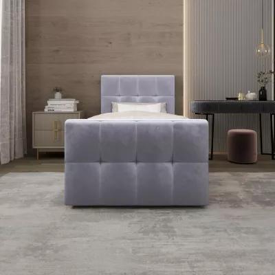 Jednolůžková boxspringová postel 90x200 ELIONE COMFORT 1 - světle fialová