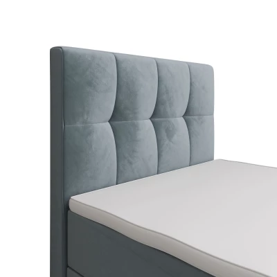 Jednolůžková boxspringová postel 90x200 ELIONE COMFORT 1 - světle modrá