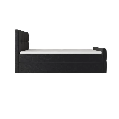 Jednolůžková boxspringová postel 90x200 ELIONE COMFORT 1 - černá