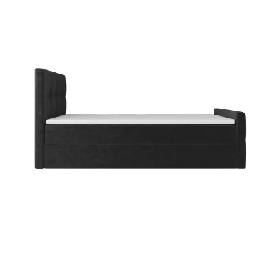 Jednolůžková boxspringová postel 90x200 ELIONE COMFORT 1 - černá