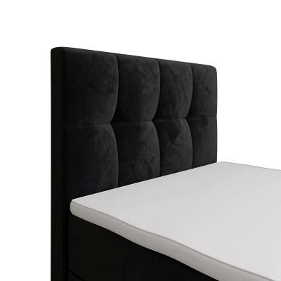 Jednolůžková boxspringová postel 90x200 ELIONE COMFORT 1 - černá