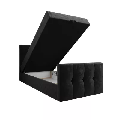 Jednolůžková boxspringová postel 90x200 ELIONE COMFORT 1 - černá