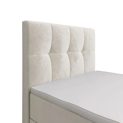 Jednolůžková boxspringová postel 100x200 ELIONE COMFORT 1 - béžová