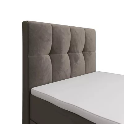 Jednolůžková boxspringová postel 100x200 ELIONE COMFORT 1 - hnědá
