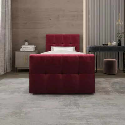 Jednolůžková boxspringová postel 100x200 ELIONE COMFORT 1 - červená