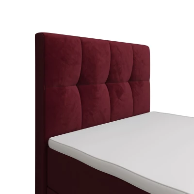 Jednolůžková boxspringová postel 100x200 ELIONE COMFORT 1 - červená
