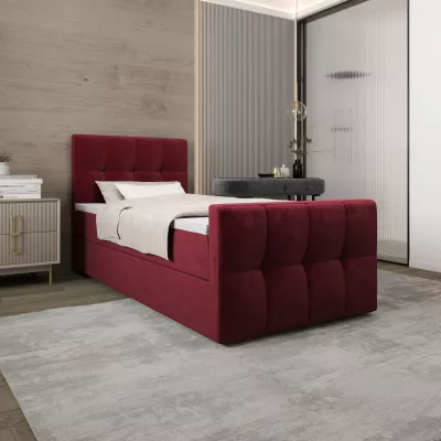 Jednolůžková boxspringová postel 100x200 ELIONE COMFORT 1 - červená