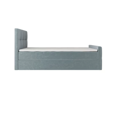 Jednolůžková boxspringová postel 100x200 ELIONE COMFORT 1 - světle modrá