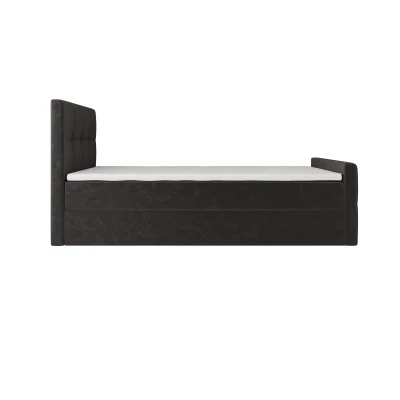 Jednolůžková boxspringová postel 100x200 ELIONE COMFORT 1 - tmavě hnědá