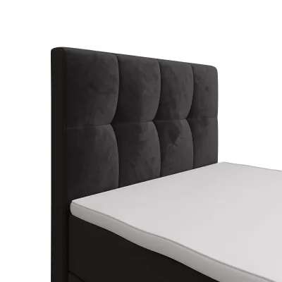 Jednolůžková boxspringová postel 100x200 ELIONE COMFORT 1 - tmavě hnědá