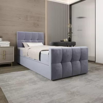 Jednolůžková boxspringová postel 120x200 ELIONE COMFORT 1 - světle fialová
