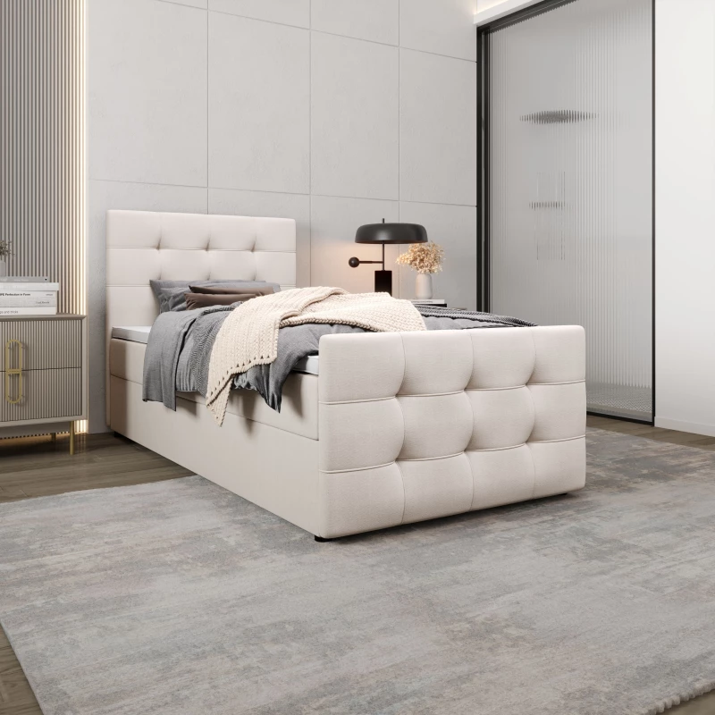 Kontinentální postel 90x200 VASILISA 5 - vanilková