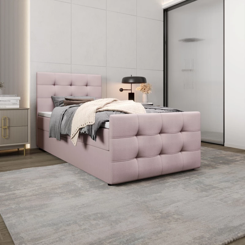 Kontinentální postel 120x200 VASILISA 5 - světle růžová