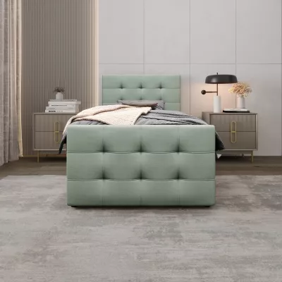 Kontinentální postel 90x200 VASILISA COMFORT 5 - mátová