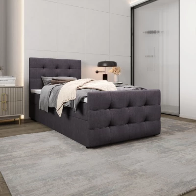 Kontinentální postel 90x200 VASILISA COMFORT 5 - tmavě šedá