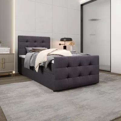 Kontinentální postel 90x200 VASILISA COMFORT 5 - tmavě šedá