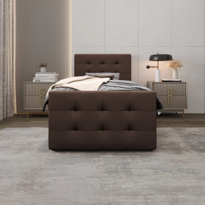 Kontinentální postel 90x200 VASILISA COMFORT 5 - hnědá