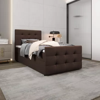 Kontinentální postel 90x200 VASILISA COMFORT 5 - hnědá