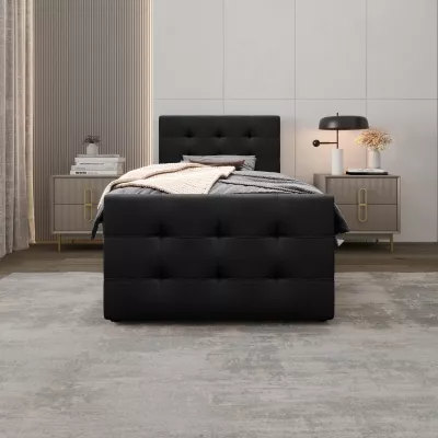 Kontinentální postel 120x200 VASILISA COMFORT 5 - černá