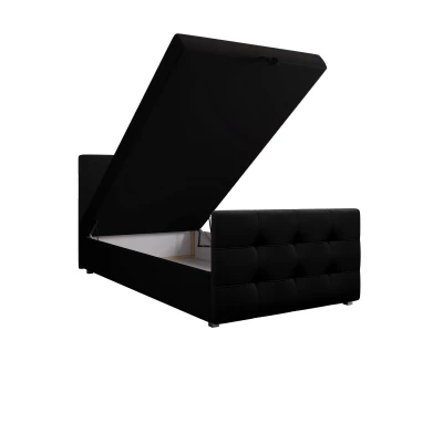 Kontinentální postel 120x200 VASILISA COMFORT 5 - černá