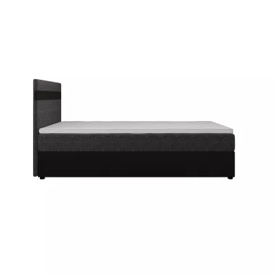 Boxspringová postel 100x200 SISI 1 s úložným prostorem - černá / tmavě šedá