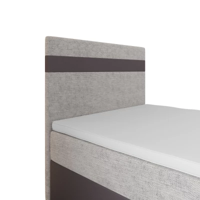 Boxspringová postel 100x200 SISI 1 s úložným prostorem - tmavě šedá / světle šedá