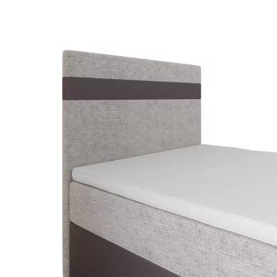 Boxspringová postel 100x200 SISI 1 s úložným prostorem - tmavě šedá / světle šedá