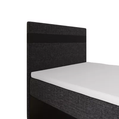 Boxspringová postel 120x200 SISI 1 s úložným prostorem - černá / tmavě šedá