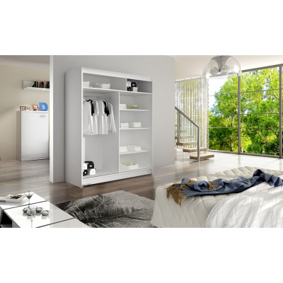 Moderní šatní skříň Wanesa - šířka 150 cm, lanýž