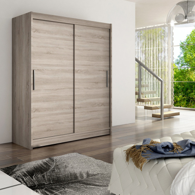 Moderní šatní skříň Wanesa - šířka 150 cm, lanýž