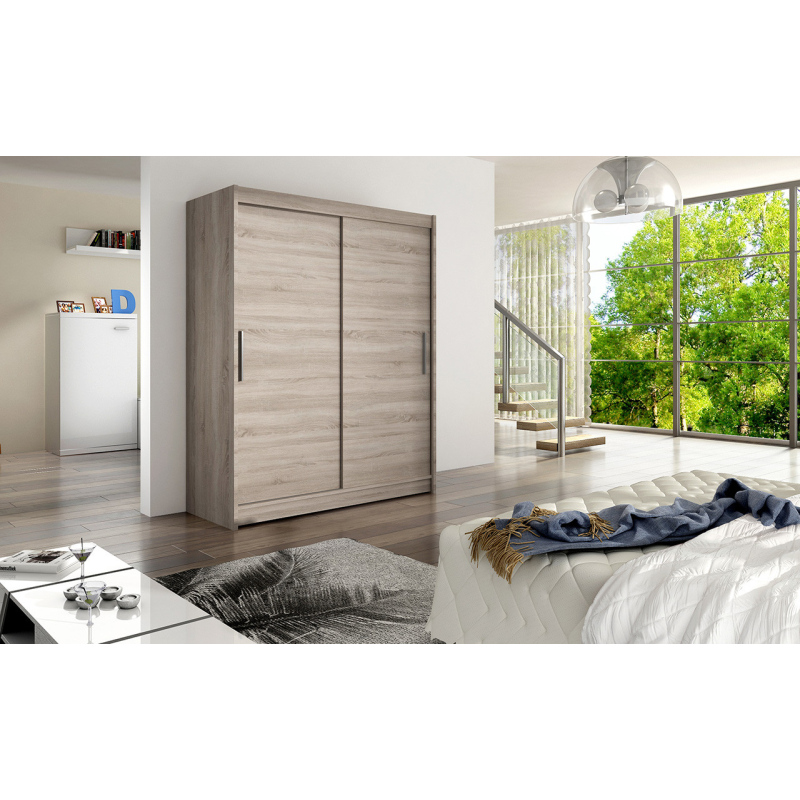 Moderní šatní skříň Wanesa - šířka 150 cm, lanýž