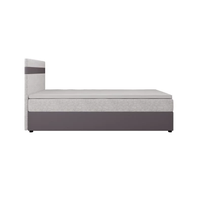 Boxspringová postel 90x200 SISI COMFORT 1 s úložným prostorem - tmavě šedá / světle šedá
