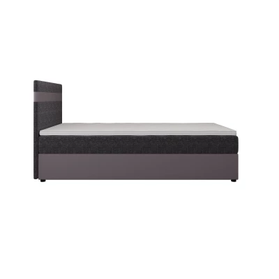 Boxspringová postel 100x200 SISI COMFORT 1 s úložným prostorem - šedá / tmavě šedá