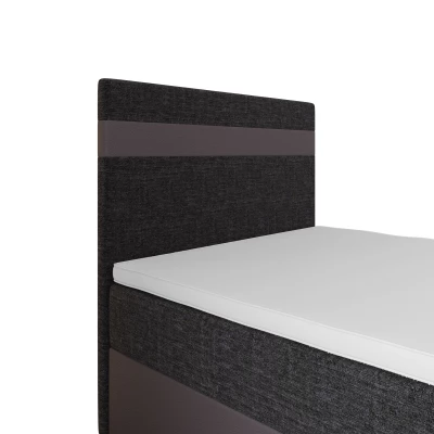 Boxspringová postel 100x200 SISI COMFORT 1 s úložným prostorem - šedá / tmavě šedá