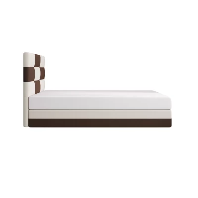 Čalouněná jednolůžková postel 90x200 MARLEN COMFORT 1 - hnědá / béžová