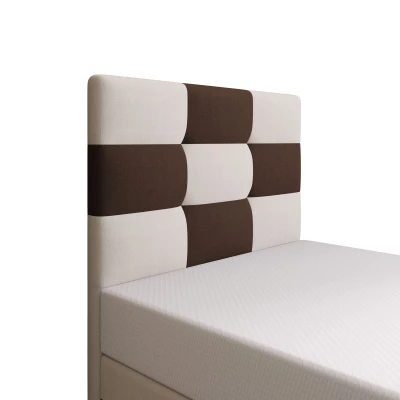 Čalouněná jednolůžková postel 90x200 MARLEN COMFORT 1 - hnědá / béžová