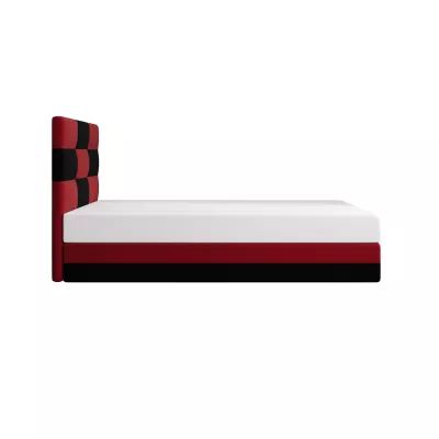 Čalouněná jednolůžková postel 90x200 MARLEN COMFORT 1 - černá / červená