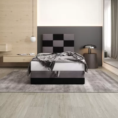 Čalouněná jednolůžková postel 100x200 MARLEN COMFORT 1 - černá / šedá