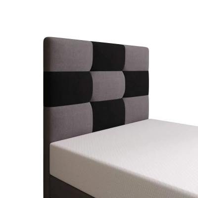 Čalouněná jednolůžková postel 100x200 MARLEN COMFORT 1 - černá / šedá