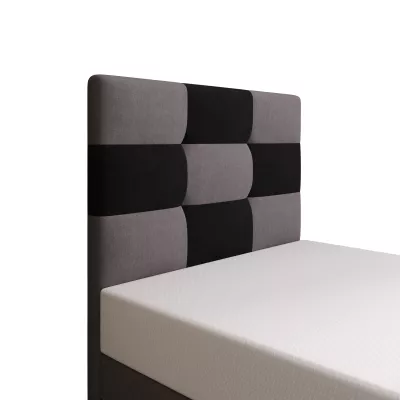Čalouněná jednolůžková postel 100x200 MARLEN COMFORT 1 - černá / šedá