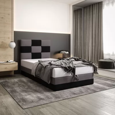 Čalouněná jednolůžková postel 100x200 MARLEN COMFORT 1 - černá / šedá