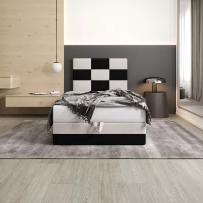 Čalouněná jednolůžková postel 120x200 MARLEN COMFORT 1 - černá / béžová