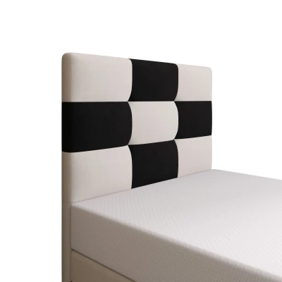 Čalouněná jednolůžková postel 120x200 MARLEN COMFORT 1 - černá / béžová