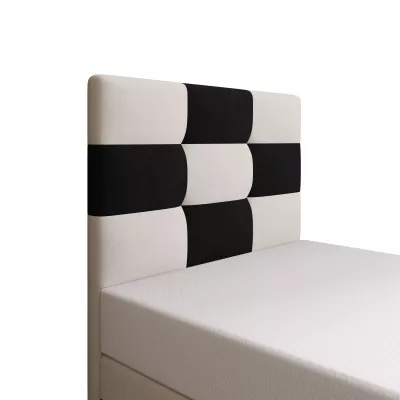 Čalouněná jednolůžková postel 120x200 MARLEN COMFORT 1 - černá / béžová