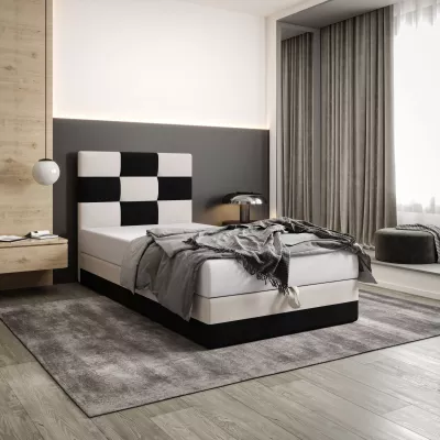 Čalouněná jednolůžková postel 120x200 MARLEN COMFORT 1 - černá / béžová