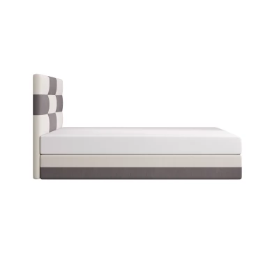 Čalouněná jednolůžková postel 120x200 MARLEN COMFORT 1 - šedá / béžová