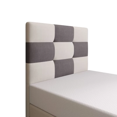 Čalouněná jednolůžková postel 120x200 MARLEN COMFORT 1 - šedá / béžová