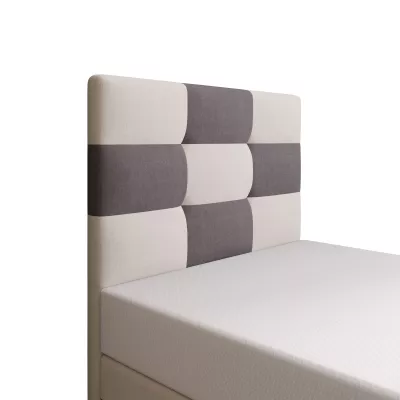 Čalouněná jednolůžková postel 120x200 MARLEN COMFORT 1 - šedá / béžová