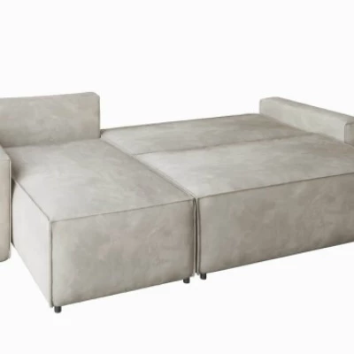 Rohová rozkládací sedačka FADELA - světlá béžová, levý roh