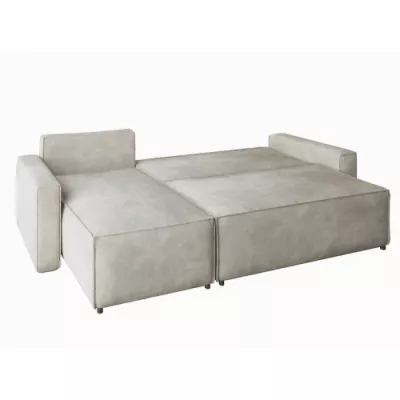 Rohová rozkládací sedačka FADELA - světlá béžová, levý roh